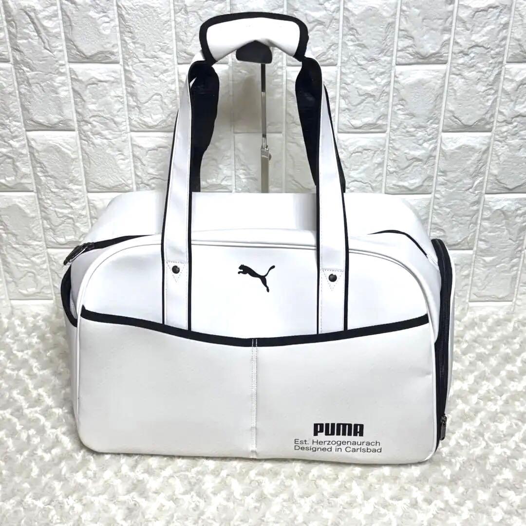 美品 PUMA プーマ ボストンバック ゴルフ ホワイト タウンユース　完売品