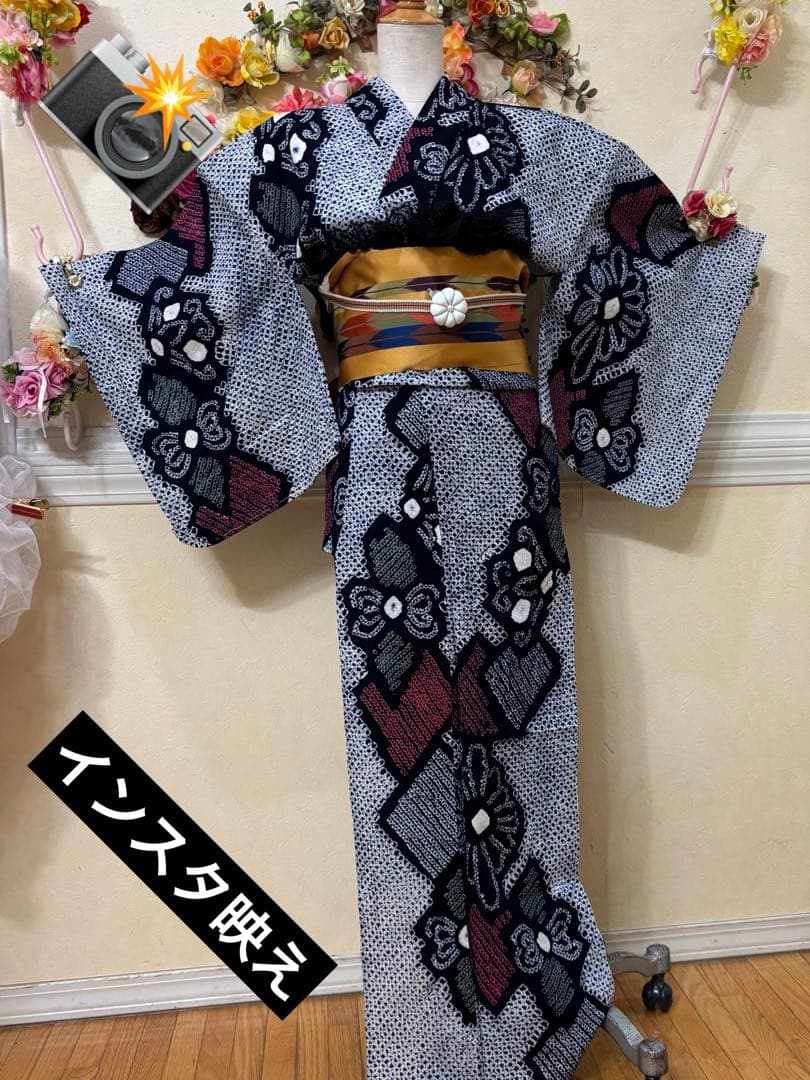 有松鳴海絞り伝統工芸❤️半幅帯レース‼️ハンドメイドお花5点セット‼️