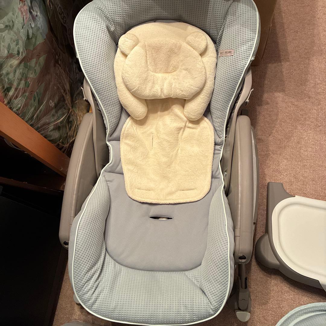 Aprica ハイローベッド＆チェア ユラリズム 電動タイプ　ピスタチオグリーン