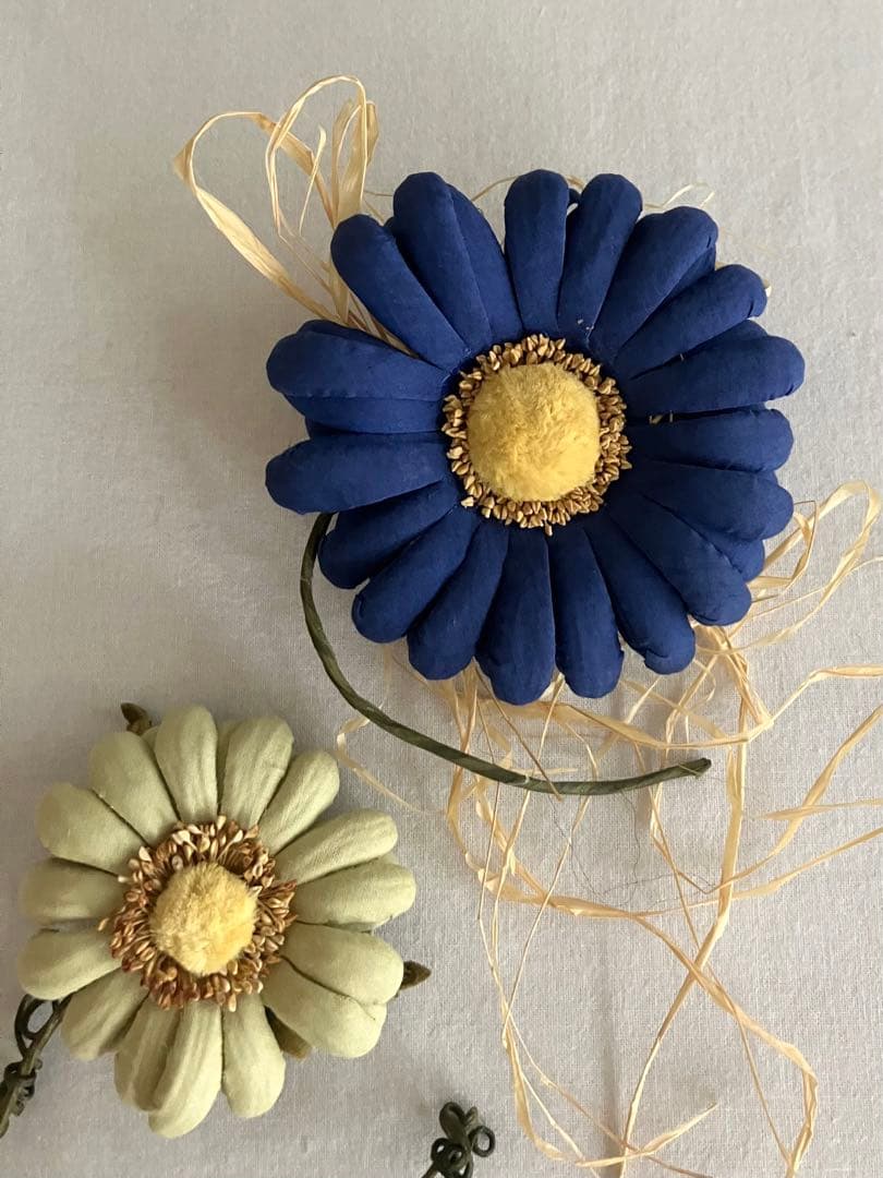 美品 kanekoisao カネコイサオ お花 コサージュ 雛菊 ヒナギク 2個