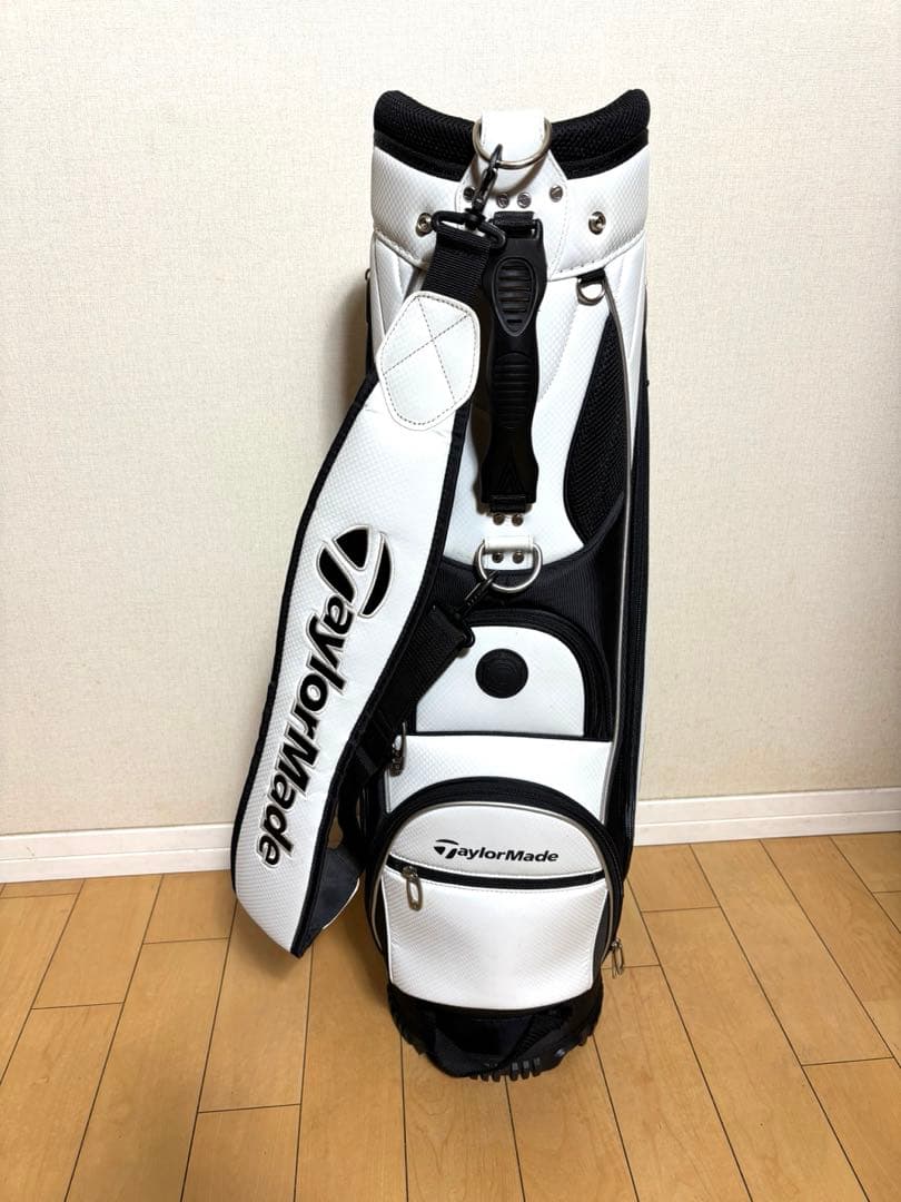テーラーメイド キャディバッグ ホワイト×ブラック ヘッドカバー無し