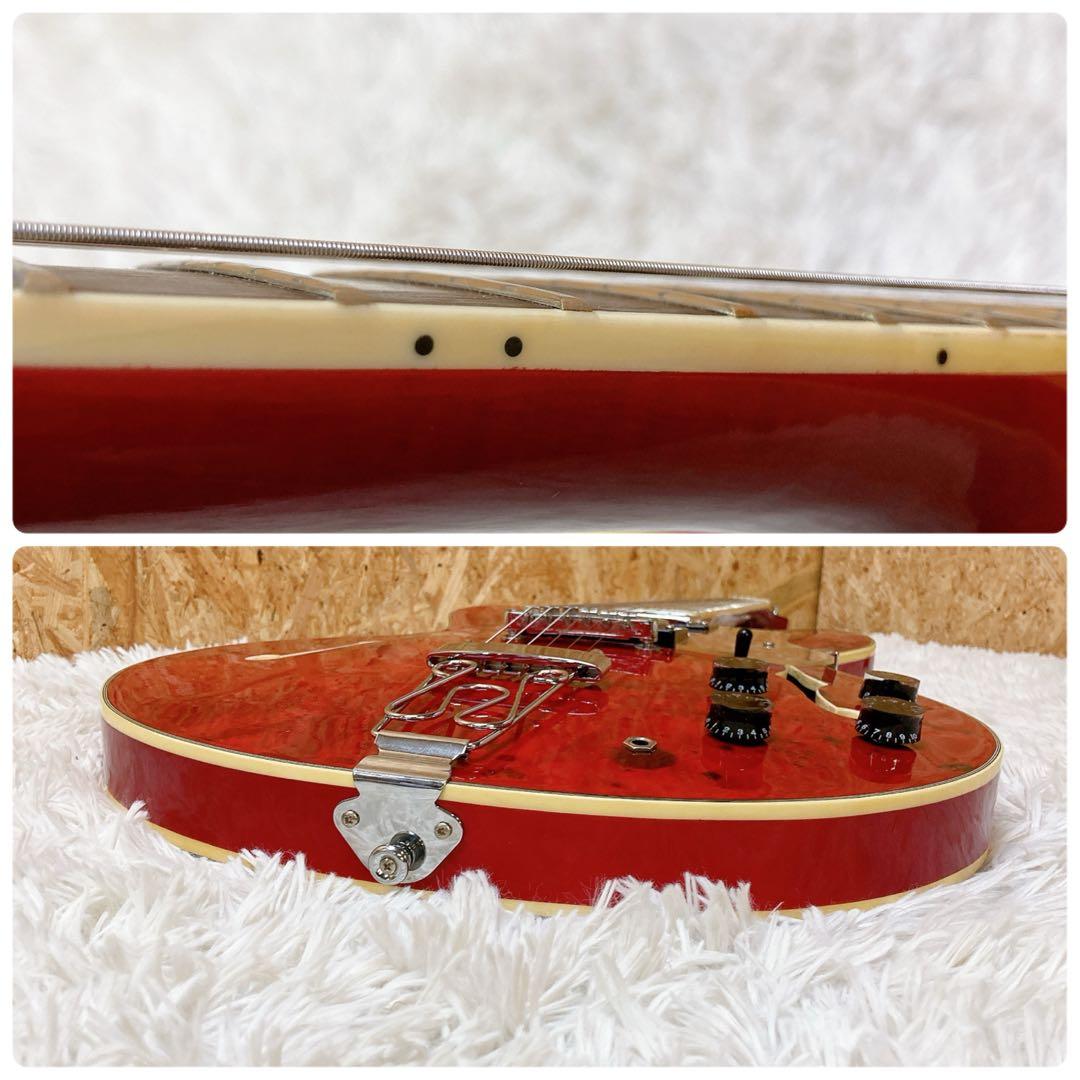 grote セミアコースティックギター　レッド