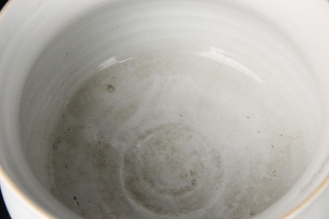 時代物 唐物　白磁　水指　蓋付　李朝白磁 NX23-7