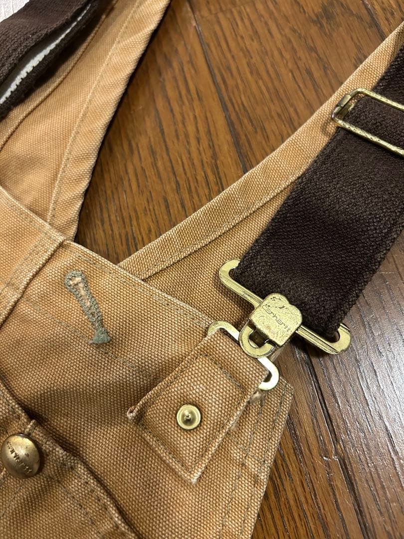 Carhartt ベージュオーバーオール30x30