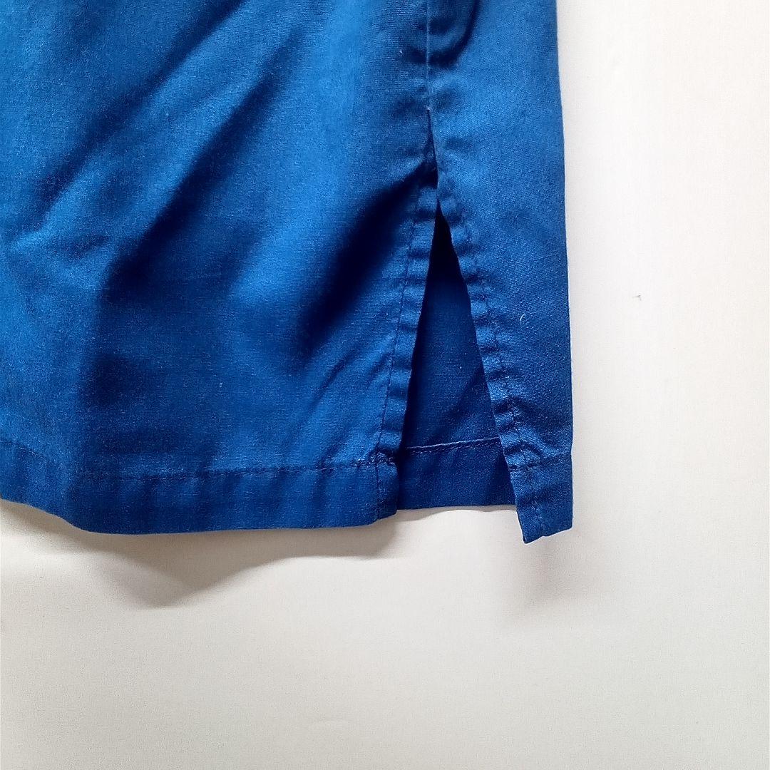 Hilton ボウリングシャツ M ビンテージ 青 ブルー ヒルトン