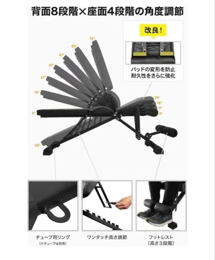 PROVERBELL 可変式ダンベル　STEADY インクラインベンチセット