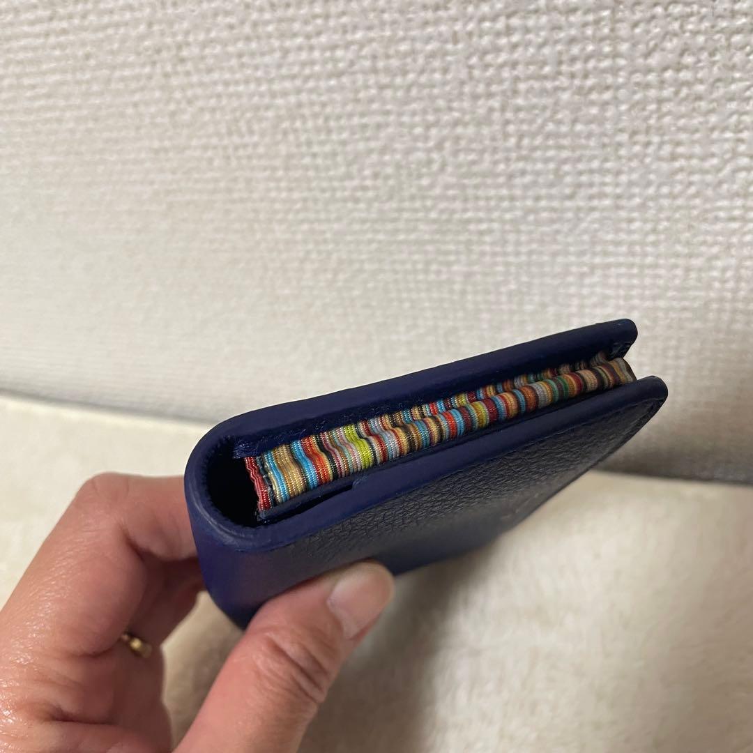 【美品】Paul Smith ネイビー 名刺入れ　カードケース　パスケース