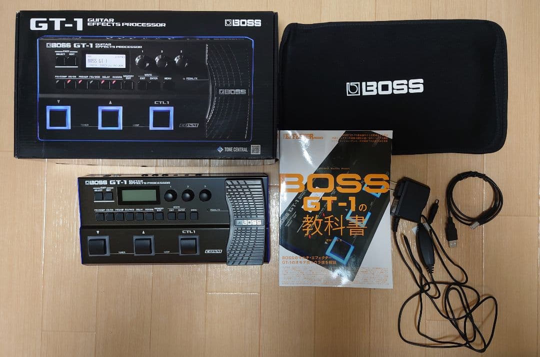 BOSS GT-1 マルチエフェクター　純正アダプター 教科書セット