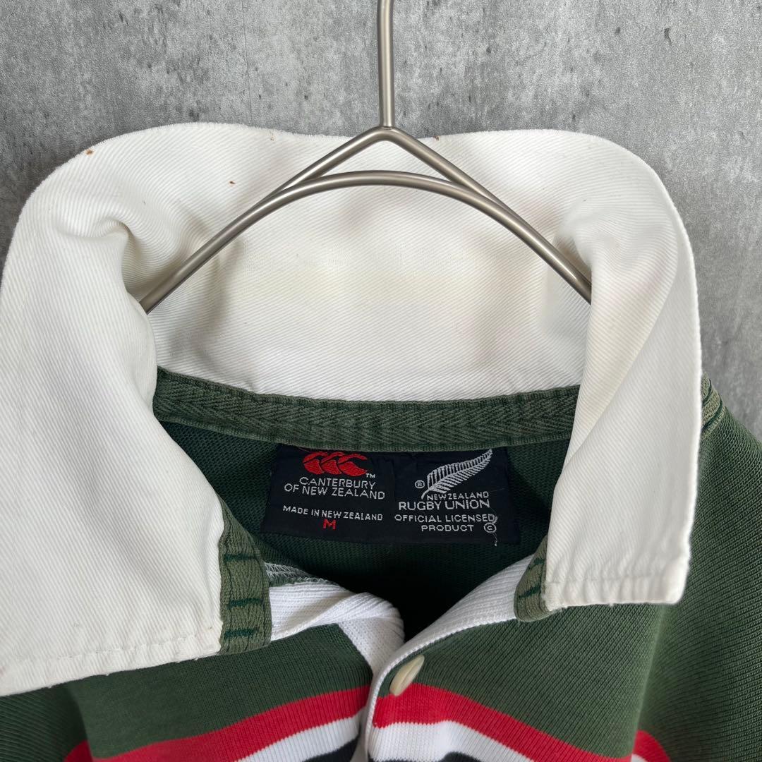 【ニュージーランド製】カンタベリー 長袖 ラガーシャツ オールブラックス 古着