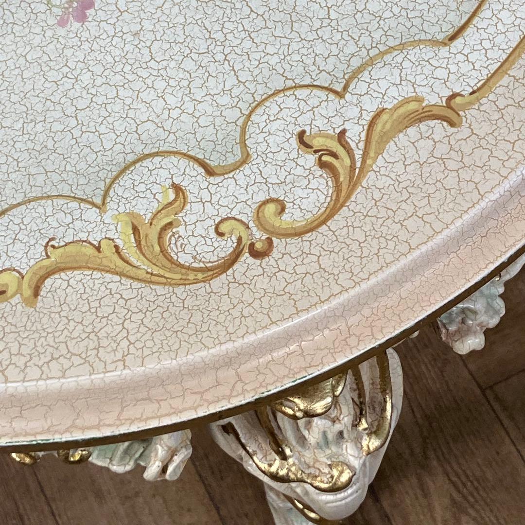 ロココ調　アンティーク　ローテーブル　ティーテーブル　猫足　洋風