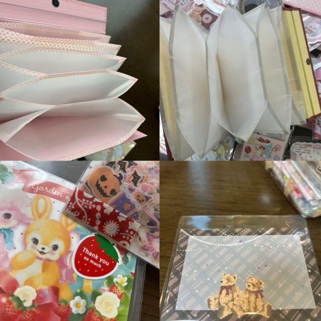 紙モノ大量●可愛いメモやダイカットカードOPPテープ紙モノ文具、新品未使用品多数