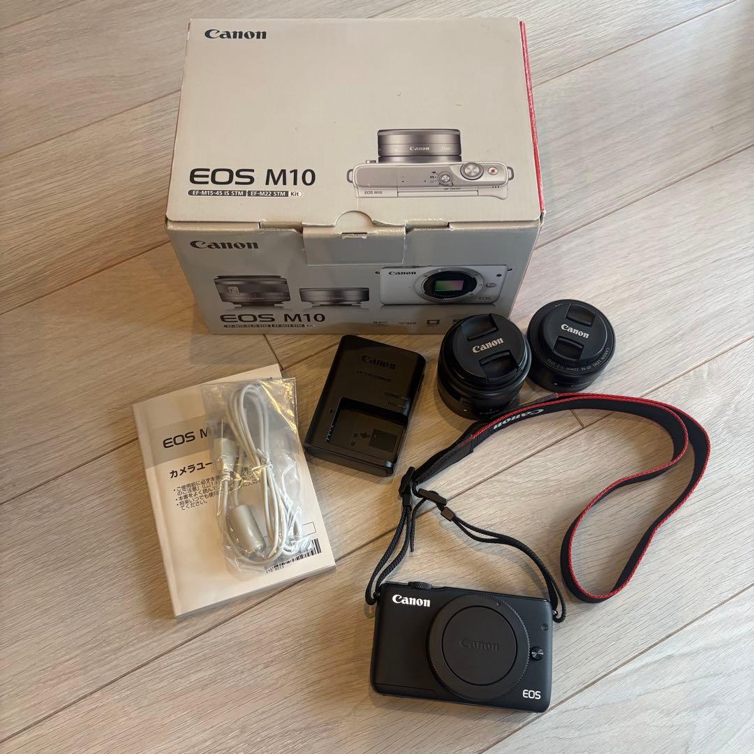 【週末限定】Canon EOS M10 15-45m ミラーレスカメラ　美品