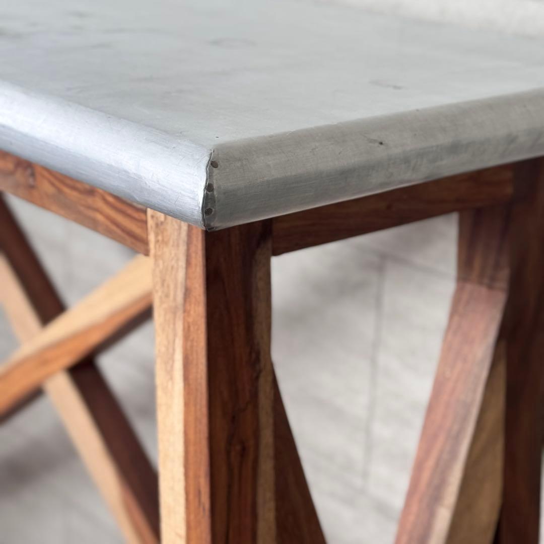 WTWマーベリックス◆コンソールテーブル机デスク◆アルミ木製天然ウッド