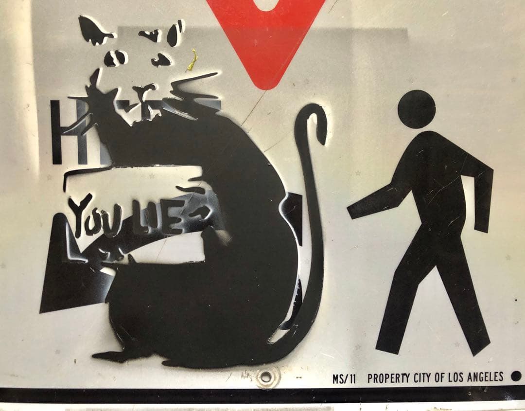 Banksy バンクシー　米国高額落札品　道路標識