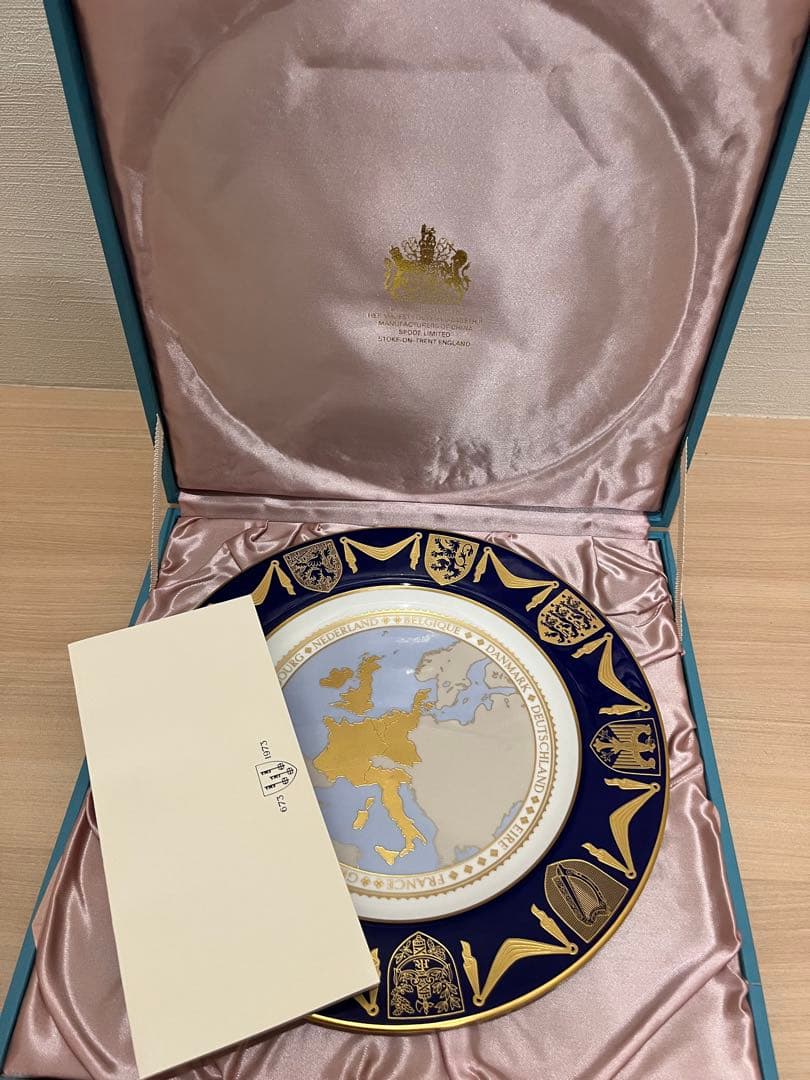 spode 限定品ヨーロッパ地図装飾皿　アンティーク　ロイヤル　イギリス