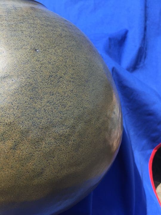 作家物  武雄古唐津系 多々良焼 金子窯 金子 認作 蕎麦釉薬 共箱付