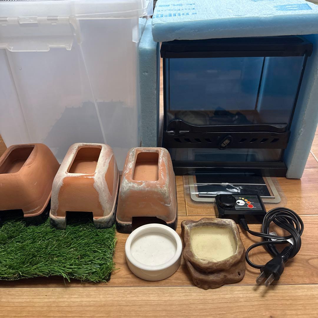 GEX EXOTERRA グラステラリウム ナノキューブ レオパ飼育セット