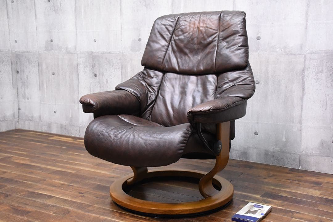 EAK44 エコーネス ストレスレスチェア レノ Mサイズ ダークブラウン系