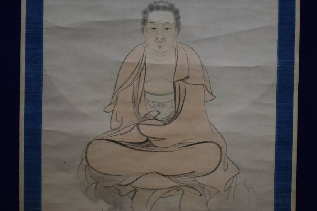 模写/岡眠山/釋迦図/釈迦図/布袋屋掛軸HE-326