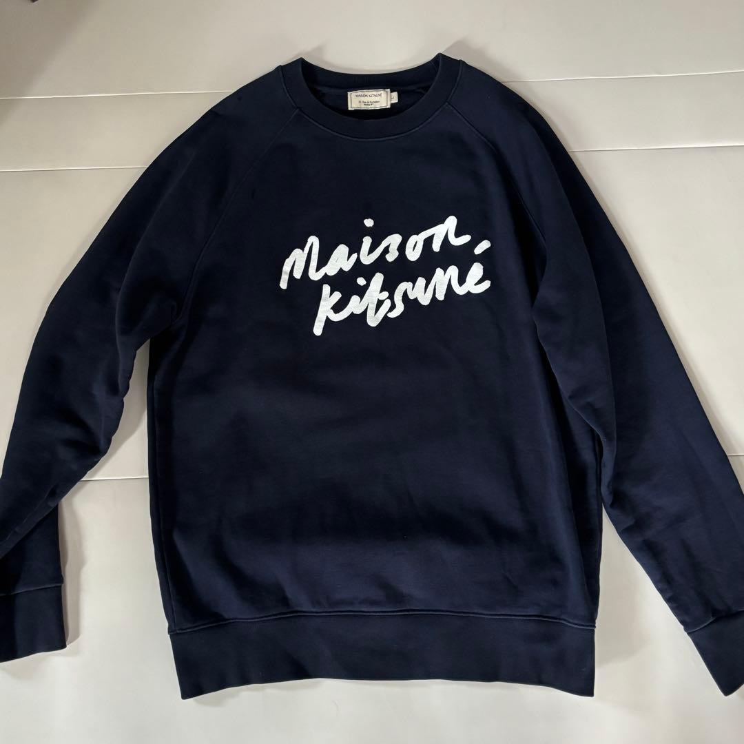 メゾンキツネ MAISON KITSUNE トレーナー ネイビー