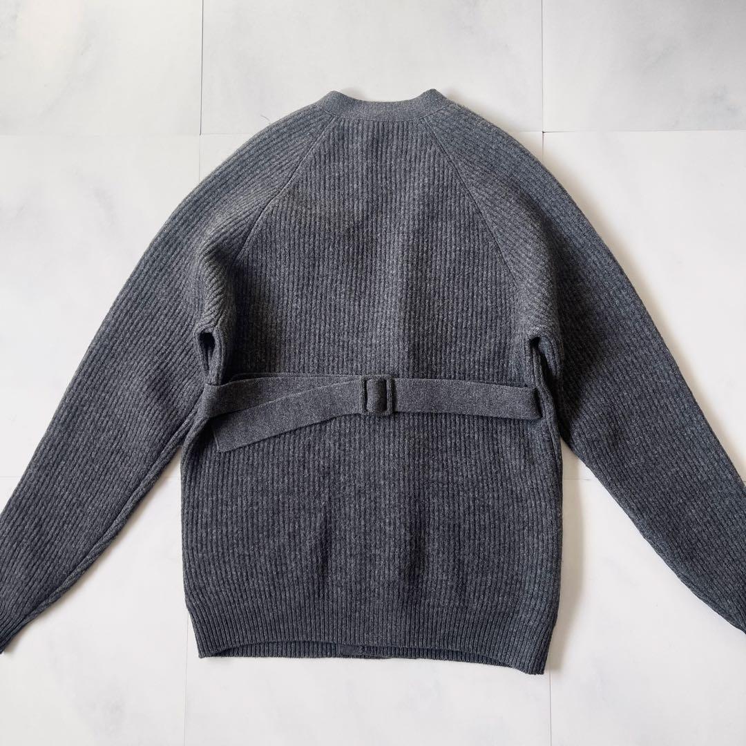 オーラリー リブニットカーディガン ベルト メリノウール 定価5.5万 2023