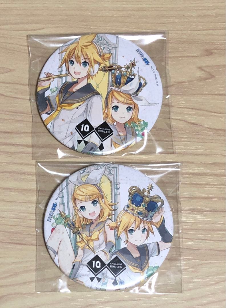 鏡音リン 鏡音レン 缶バッジ 10th Anniversary