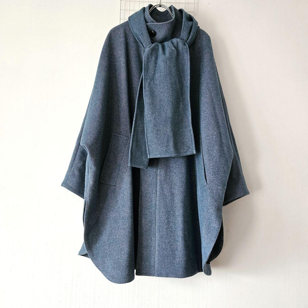 y*o様 CITEN スタンドカラー ポンチョ ブルー