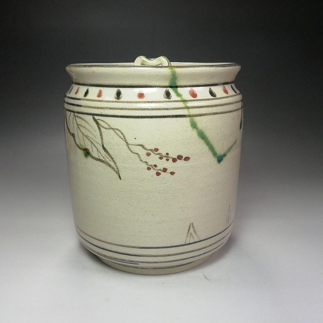 Ｓ６４３　水指　『織部』『山十窯　加藤光右衛門』　共箱　茶道具