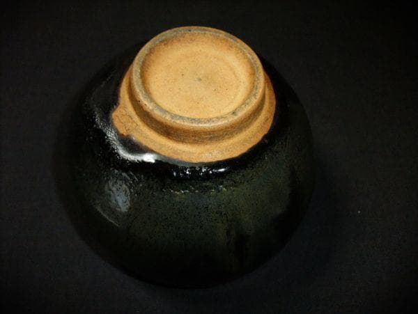 黒薩摩 慶田窯 銘「きりしま」寸尾作 抹茶碗 時代物 茶道具 骨董