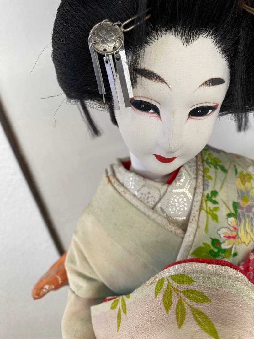 『手渡し限定』日本人形 ガラスケース付き　昭和レトロ