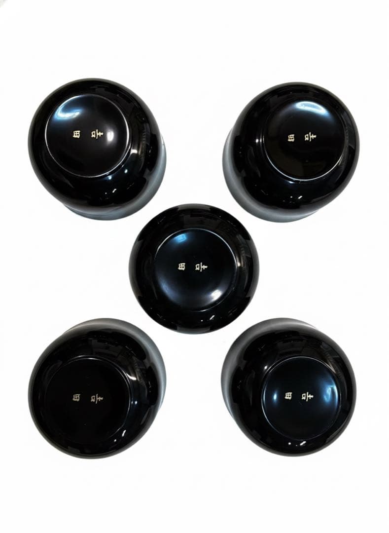 【極美品】輪島塗 お好椀 5客セット 天然木 本漆塗 共箱・ウコン布付