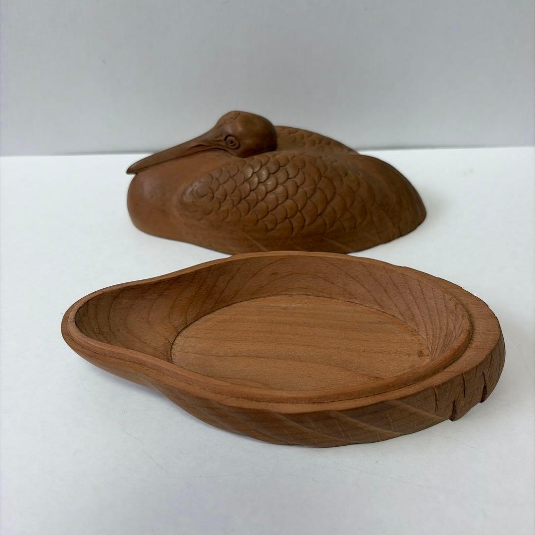 骨董・アンティーク【木彫 「鶴」】