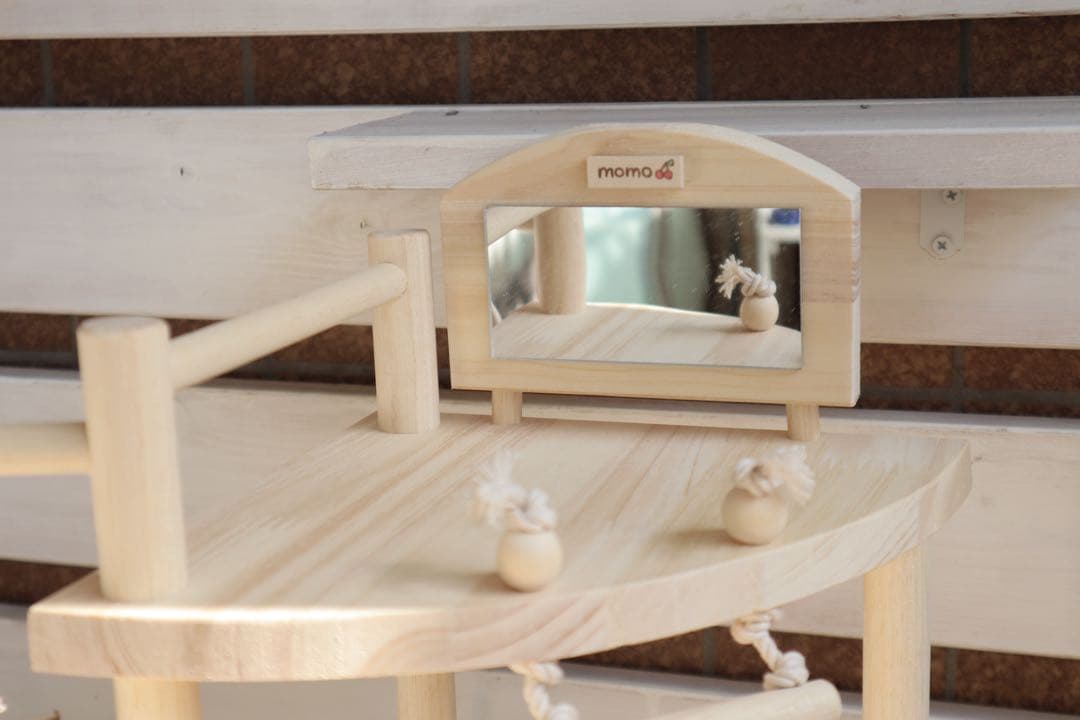 ことりのおおきなあそびば　ミラー付き　文鳥　インコ　バードアスレチック　ブランコ