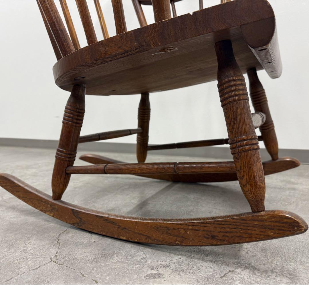 SNT1460 アンティーク 飛騨産業「穂高」ロッキングチェア ハイバック