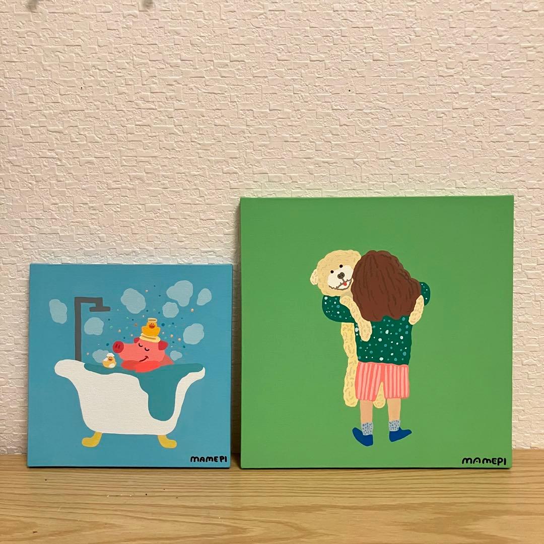 専用ページ　２枚セット　原画【だっこ】【仲良くバスタイム】