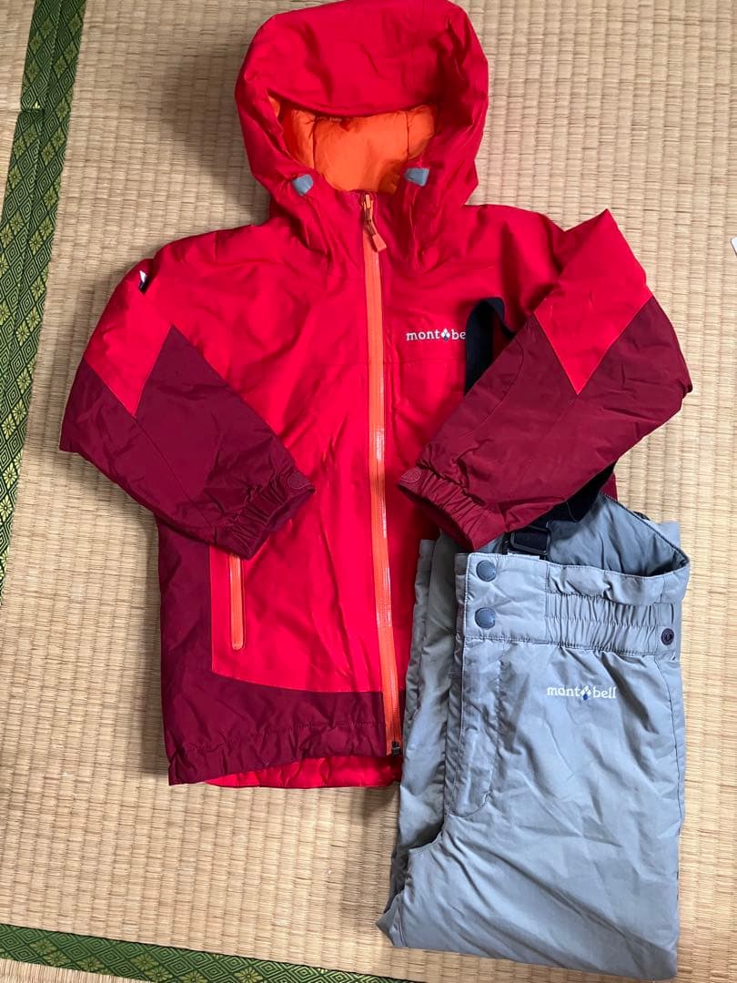 mont-bell スノーウェア 上下セット 110サイズ 状態良好