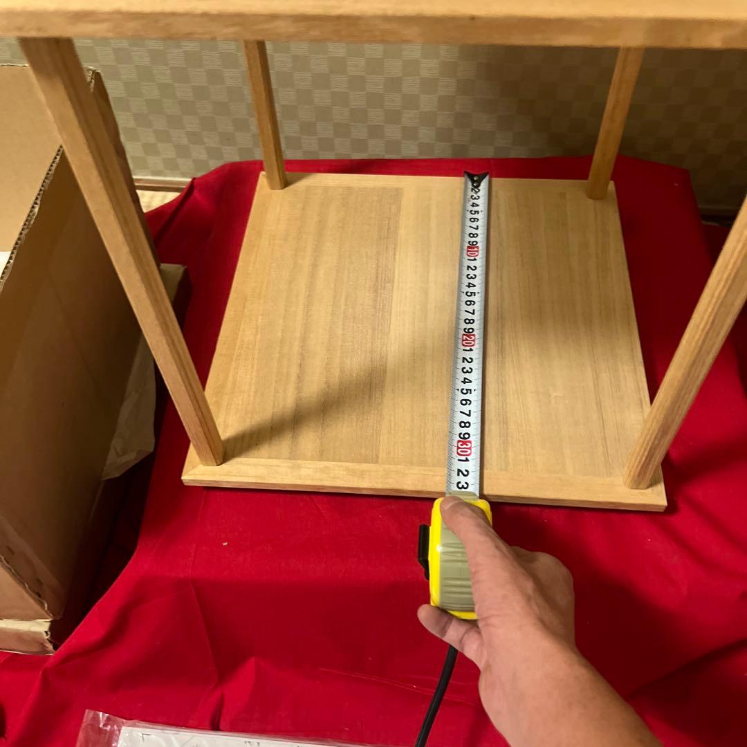 未使用超美品　惺斎好 桐木地 糸巻透二重棚 表千家 茶道具