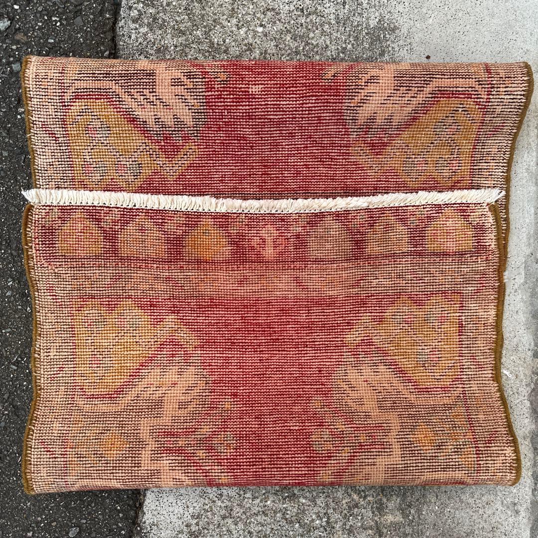 107cmx52cm年代トルコ絨毯手織り絨毯ヴィンテージラグ