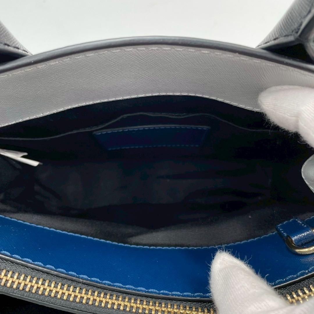 極美品　マークジェイコブス　リトルビッグショット　2wayハンドバッグ　ネイビー