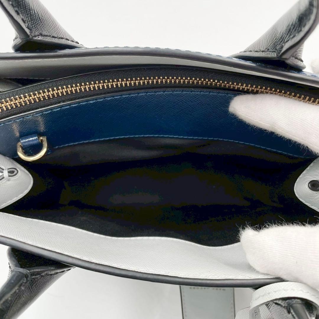 極美品　マークジェイコブス　リトルビッグショット　2wayハンドバッグ　ネイビー