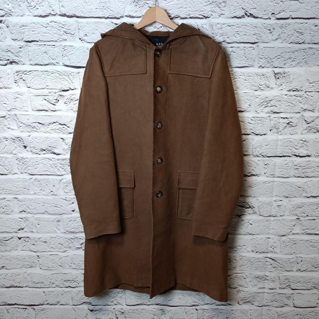 フランス製■A.P.C フーデッドコート ブラウン　モッズコート コットン