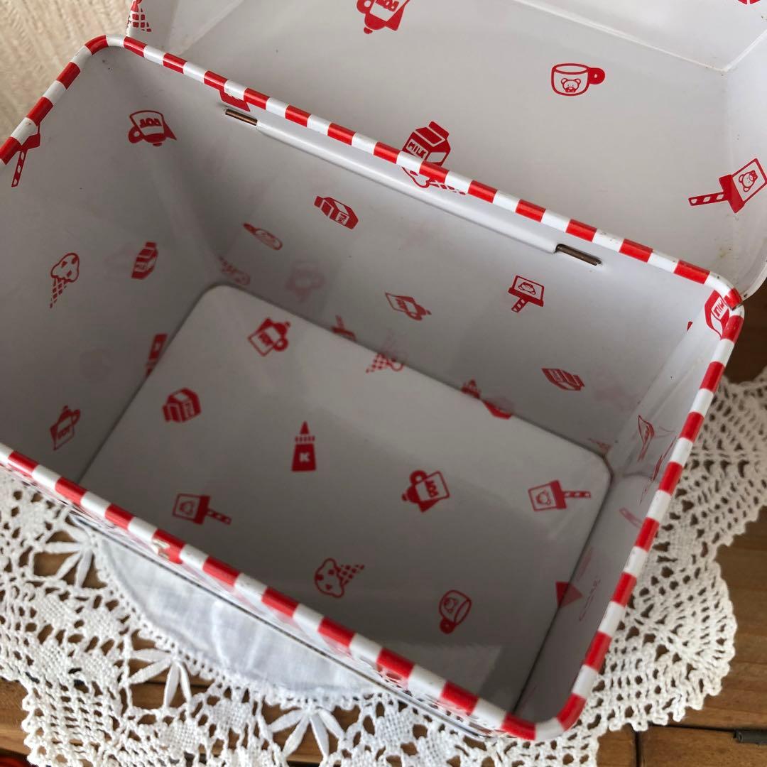 昭和レトロ　1983年　 ハローキティ　ハンバーガーshop柄 缶　希少品