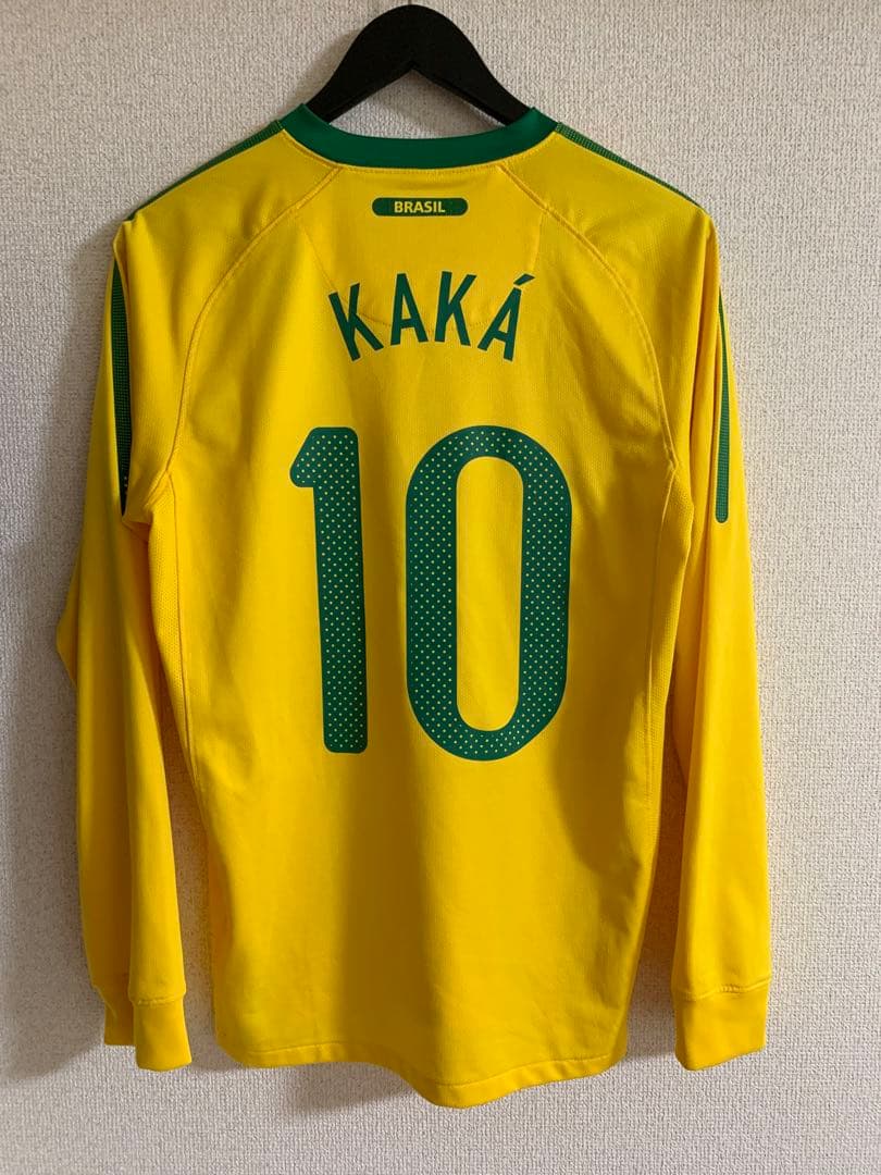 極美品 カカ ブラジル代表 2010 ホーム長袖　ユニフォーム