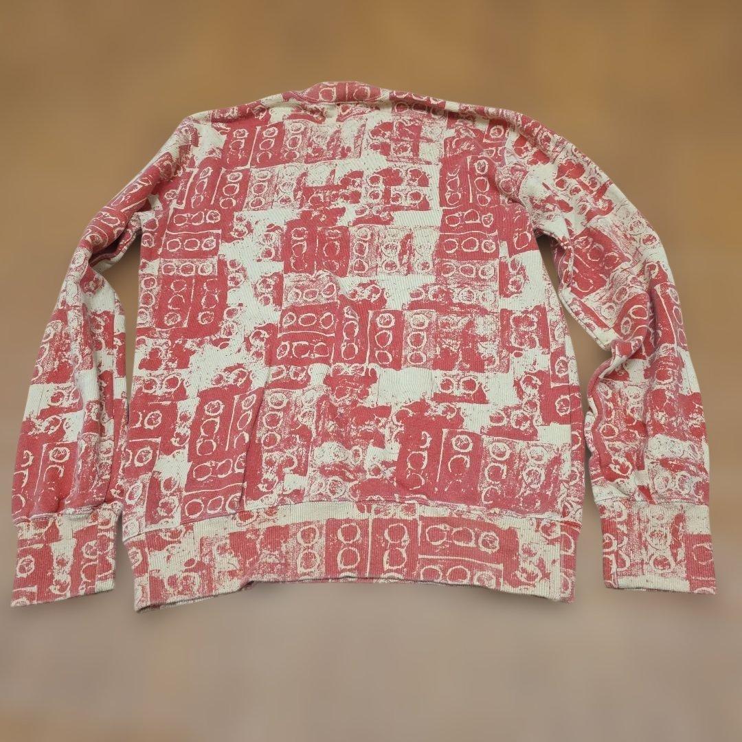 コム デ ギャルソン オム プリュス　スウェットシャツ 赤模様　メンズM