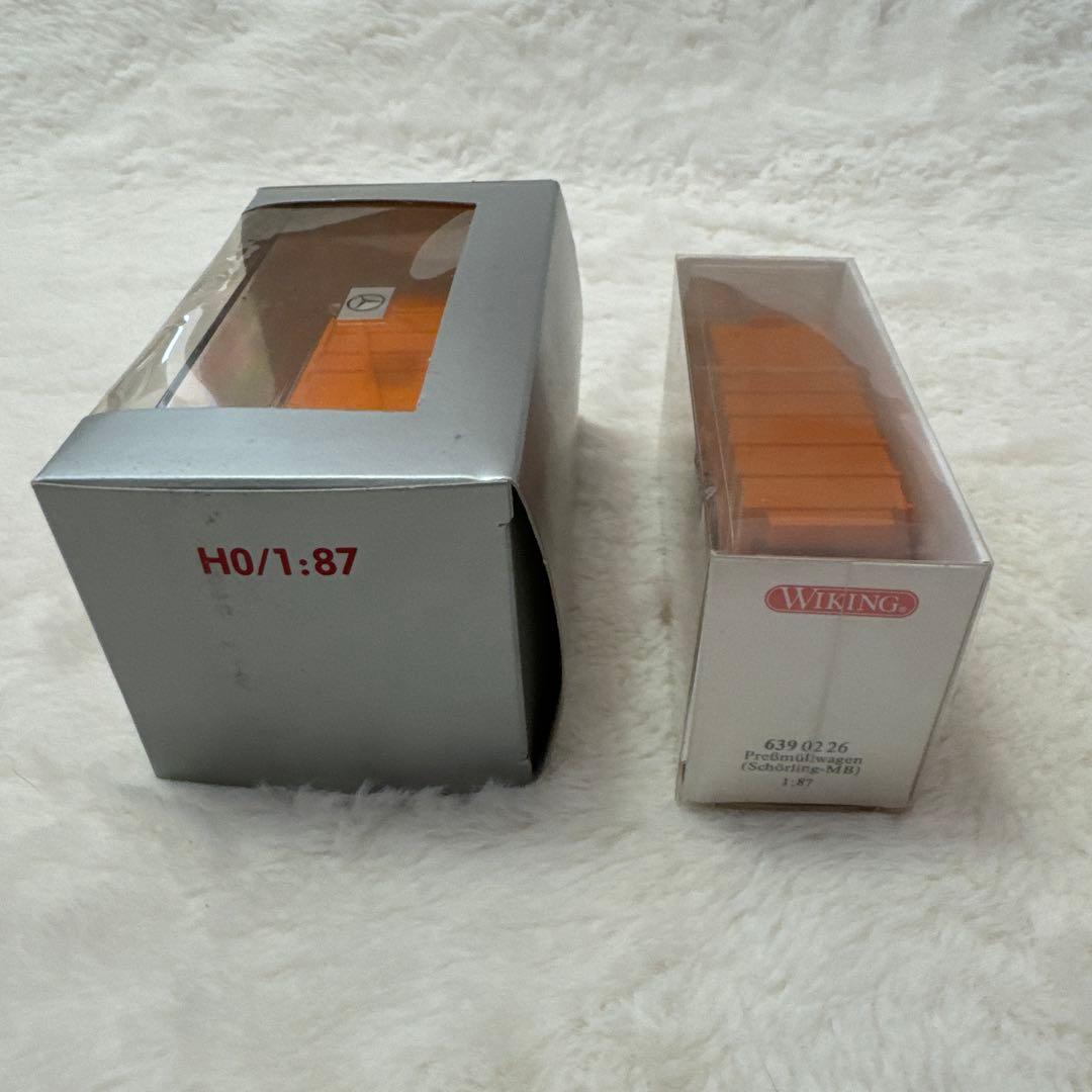 ドイツherpa miniatur社メルセデスベンツ ごみ収集車 ミニカーセット