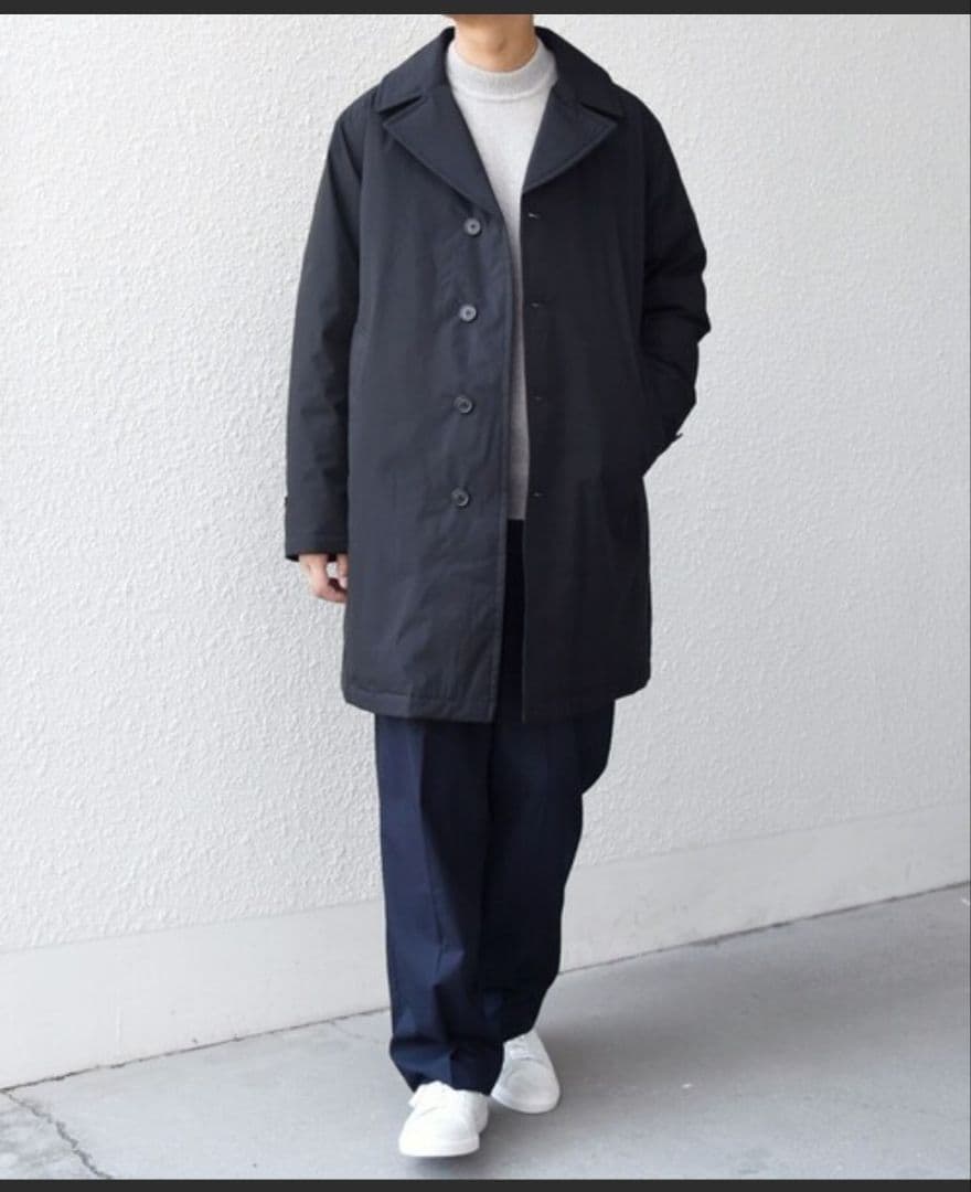 【SHIPS any】撥水/防風等 多機能 ダウン クラシカル ミドルカーコート
