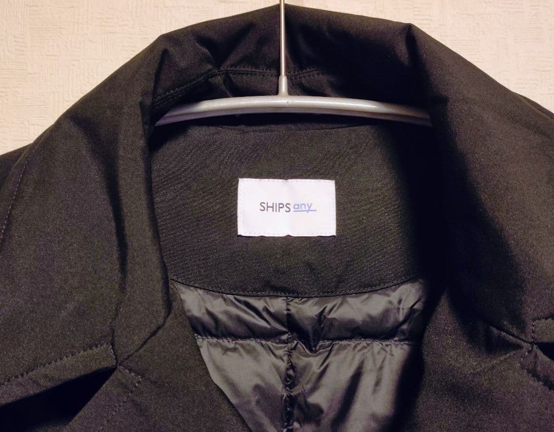 【SHIPS any】撥水/防風等 多機能 ダウン クラシカル ミドルカーコート