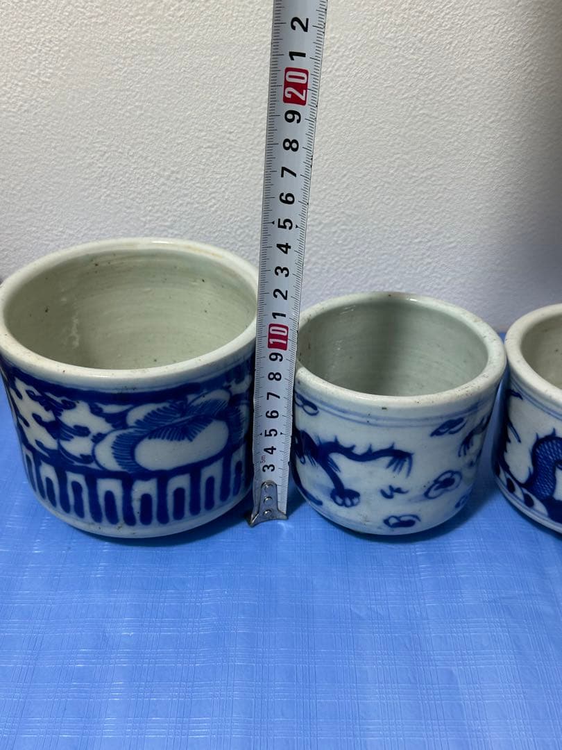 中国古玩 清時代 染付香炉