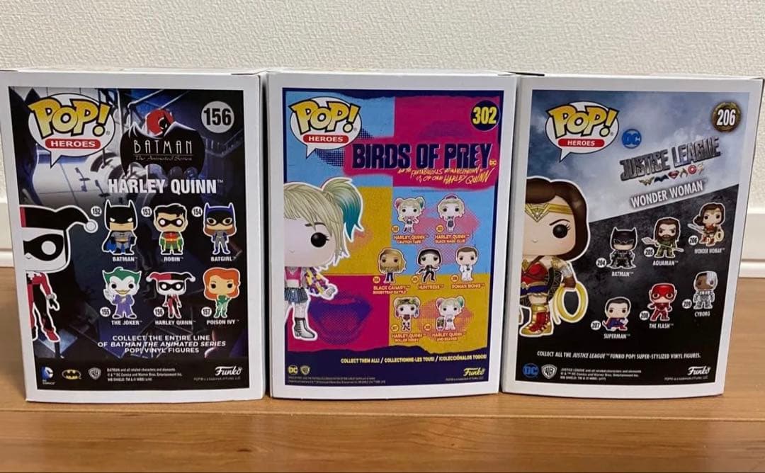 ファンコポップ MARVEL ハーレークイン ワンダーウーマン3体セット売り