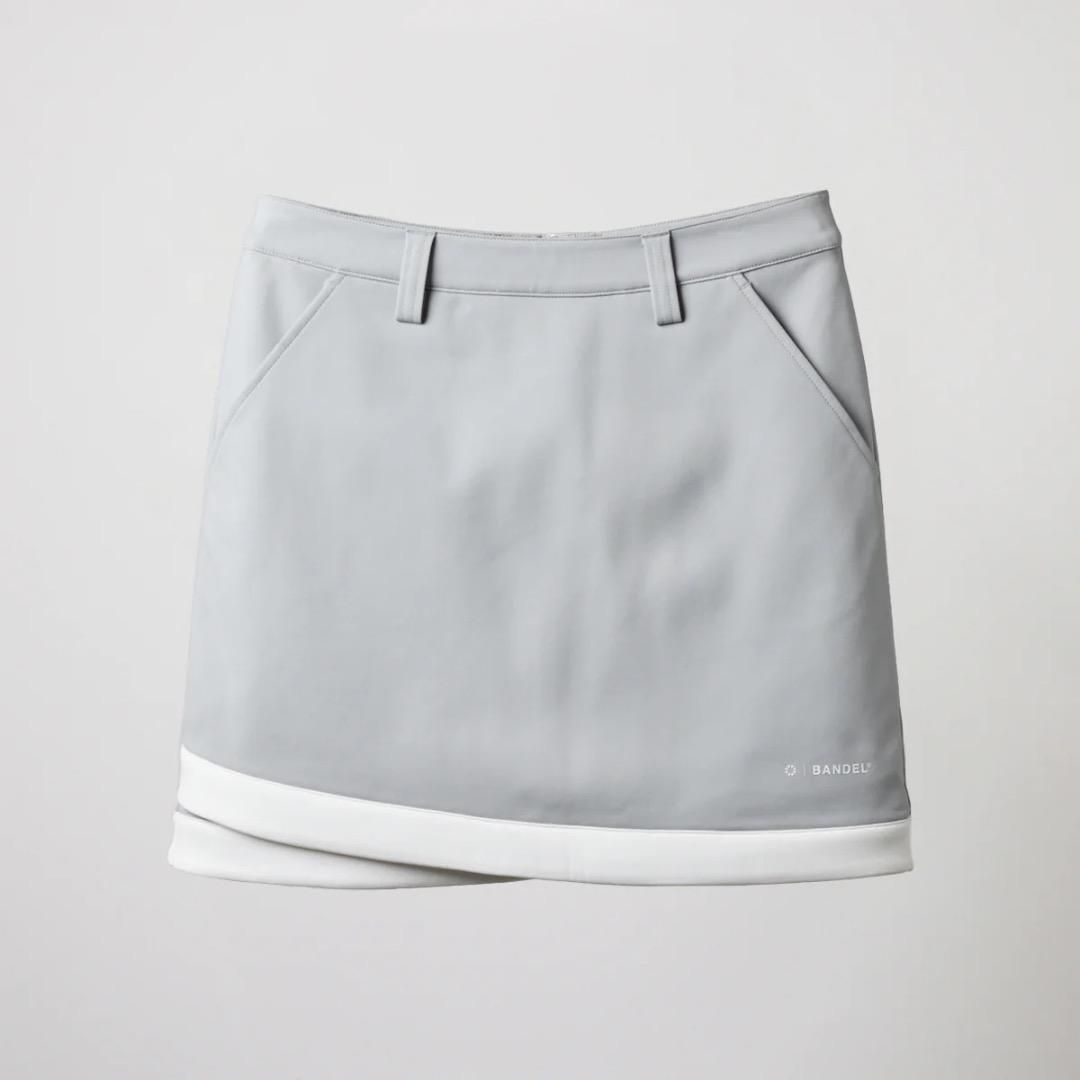 BANDEL PIPING HEM SKIRT グレー
